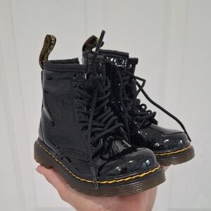 New Kids Dr. Martens Black Glitter Boots